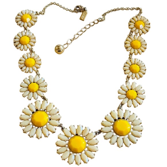kate spade Jewelry - Kate Spade New York Garden Party Necklace Daisy Collar gold chain designer 20"